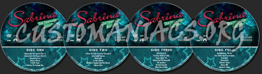 Sabrina The Teenage Witch - The Second Season dvd label