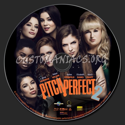 Pitch Perfect 2 blu-ray label