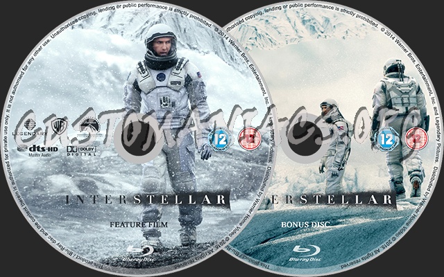 Interstellar 2-Disc Edition blu-ray label