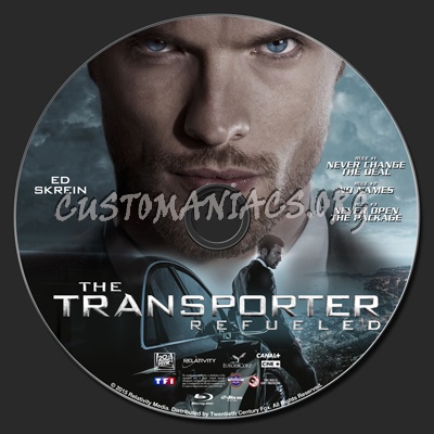 The Transporter Refueled blu-ray label