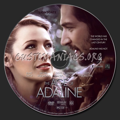 The Age of Adaline dvd label