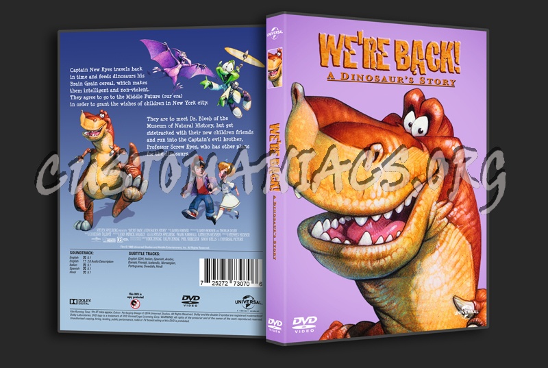 We're Back! A Dinosaur's Story dvd cover