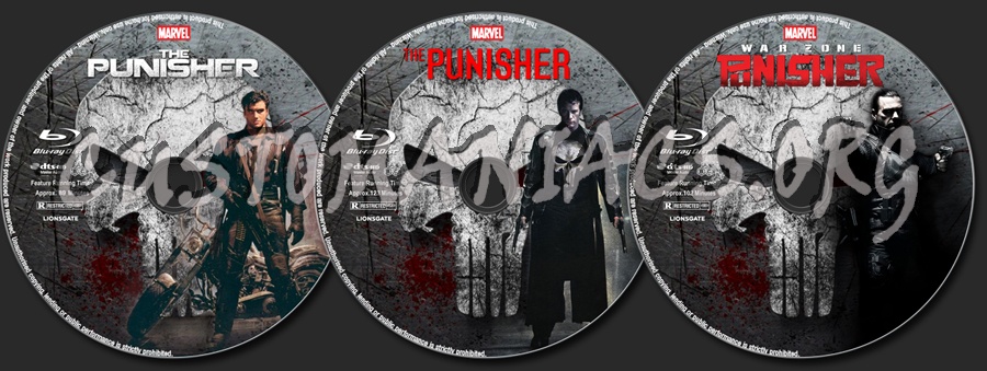 Punisher Collection blu-ray label