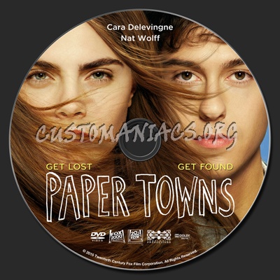 Paper Towns dvd label