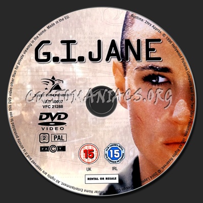 G.I. Jane dvd label