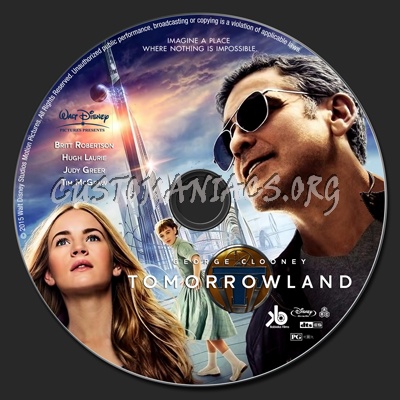 Tomorrowland blu-ray label