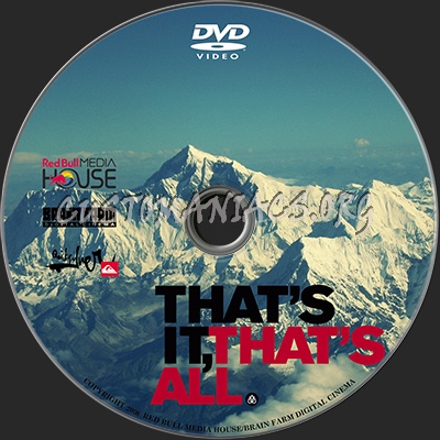 That's It That's All dvd label