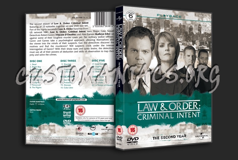 Law & Order Criminal Intent Season 2 dvd cover