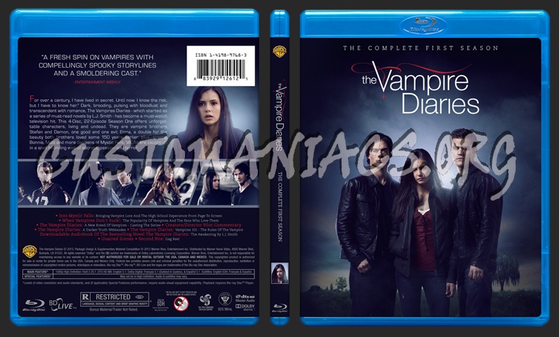 The Vampire Diaries - Season 1 blu-ray cover