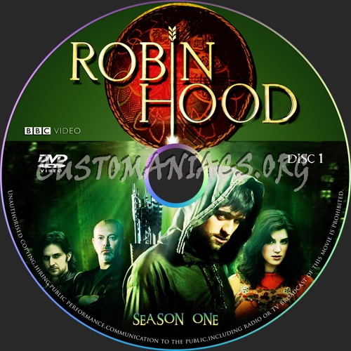 Robin Hood season 1 d1-d6 dvd label