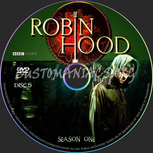 Robin Hood season 1 d1-d6 dvd label