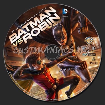 Batman vs. Robin blu-ray label