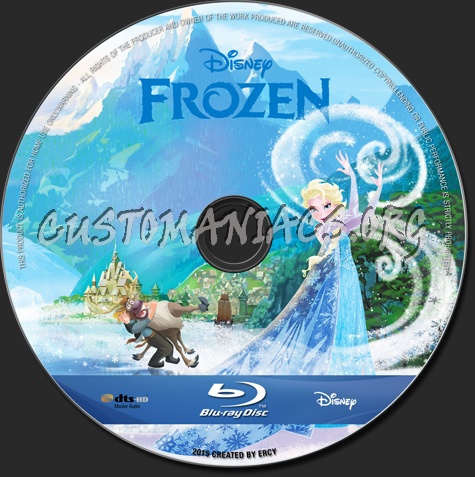 Frozen blu-ray label