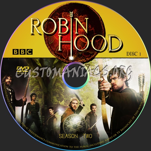 Robin Hood season 2 dvd label