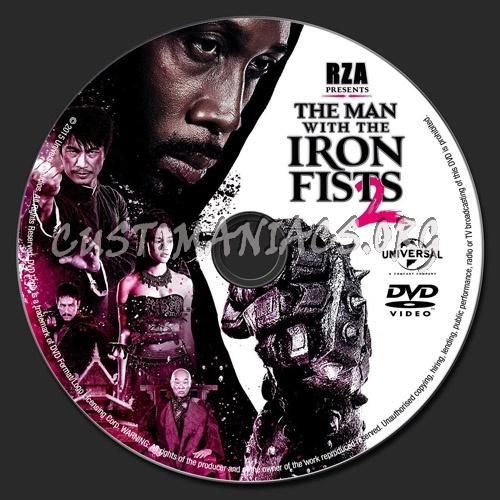 The Man with the Iron Fists 2 dvd label