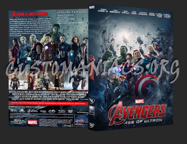 Avengers: Age Of Ultron dvd cover