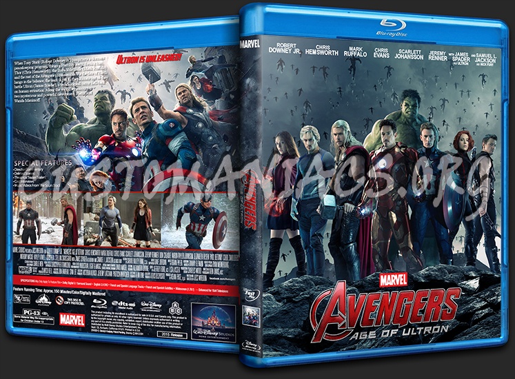 Avengers: Age Of Ultron blu-ray cover