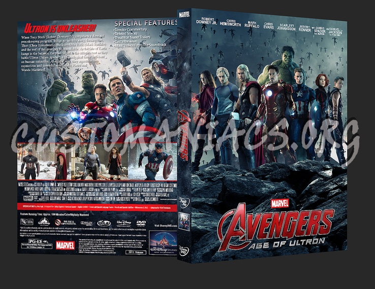 Avengers: Age Of Ultron dvd cover