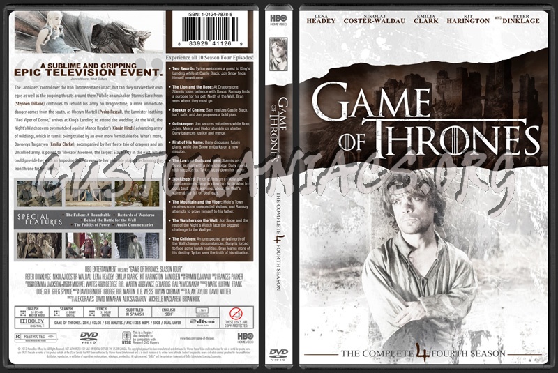 Game of Thrones Season 4 dvd cover