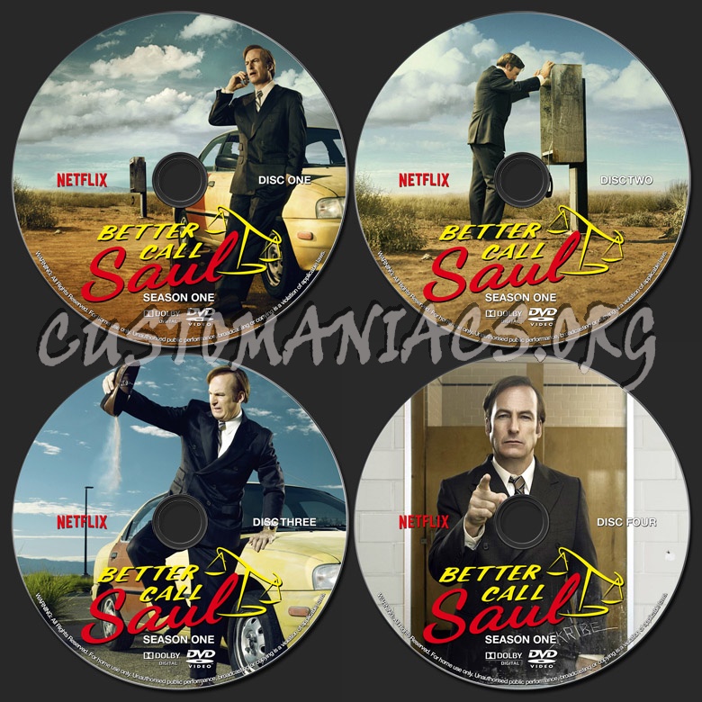 Better Call Saul Season One dvd label