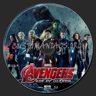 Avengers: Age Of Ultron blu-ray label