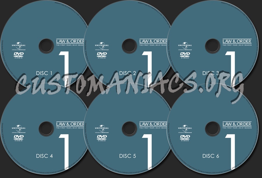 Law & Order Season 1 dvd label