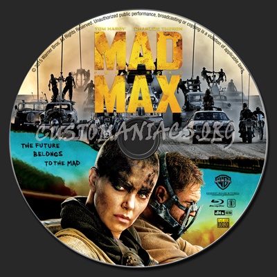 Mad Max: Fury Road blu-ray label