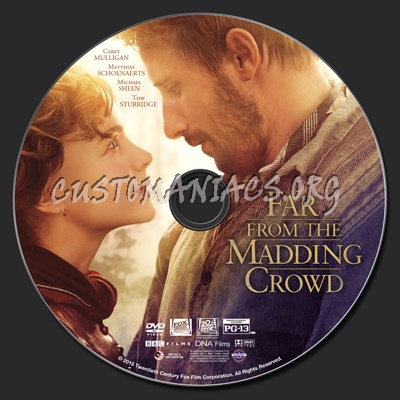 Far From The Madding Crowd (2015) dvd label