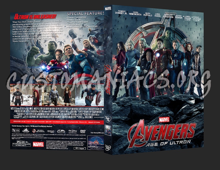 Avengers: Age Of Ultron dvd cover