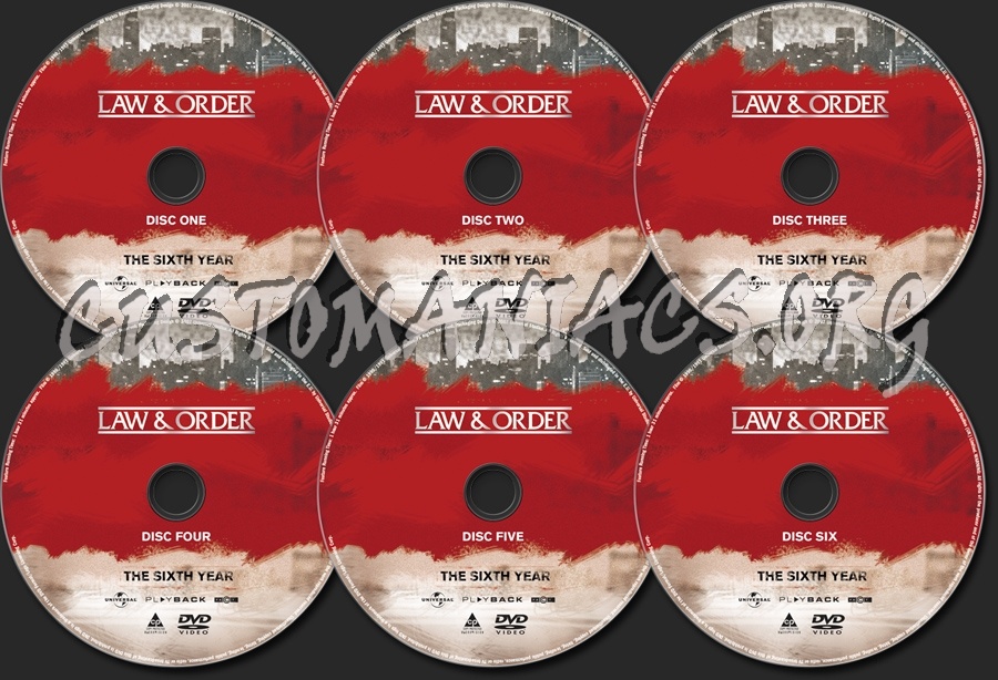 Law & Order Season 6 dvd label