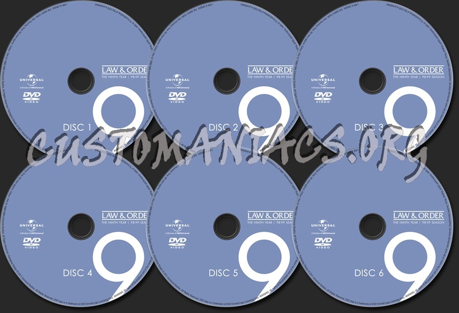 Law & Order Season 9 dvd label