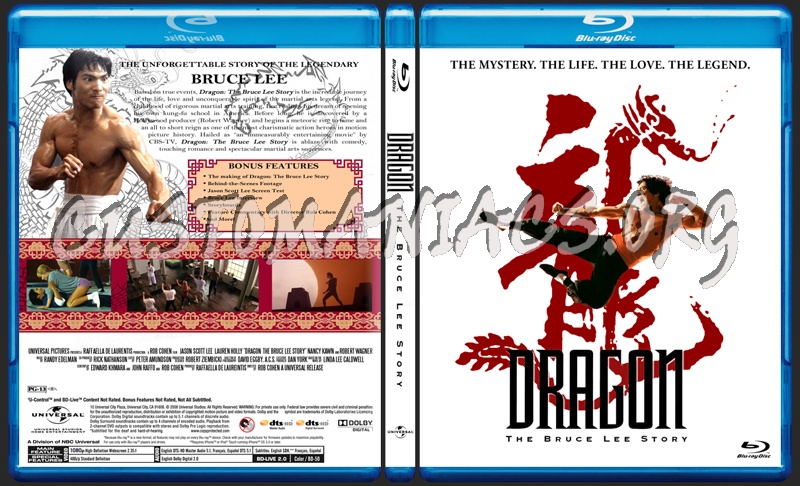 Dragon: The Bruce Lee Story blu-ray cover