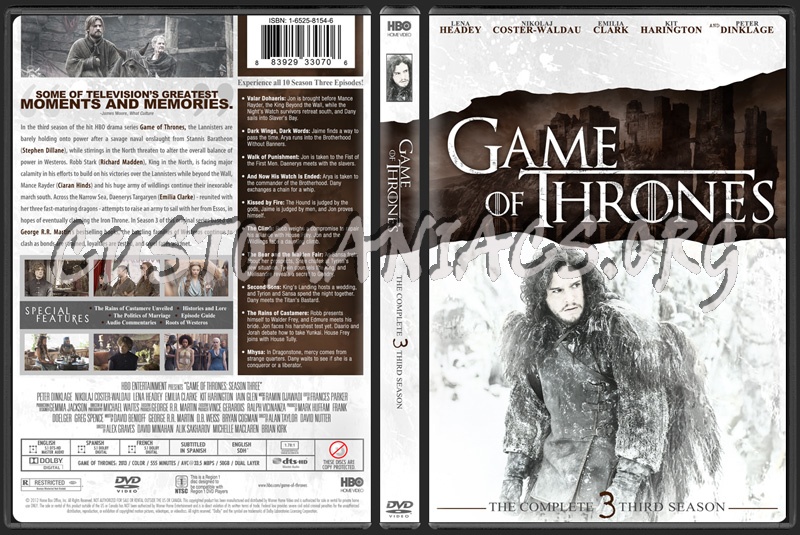 Game of Thrones Season 3 dvd cover