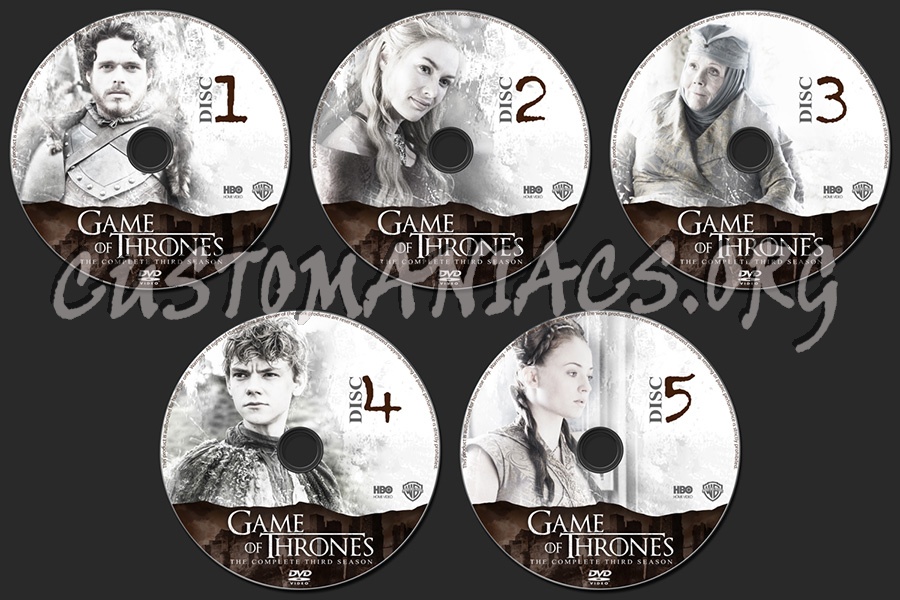 Game of Thrones Season 3 dvd label
