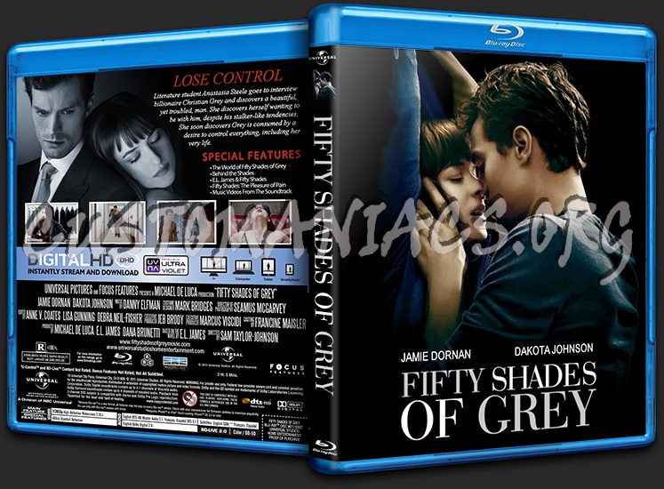 Fifty Shades of Grey blu-ray cover