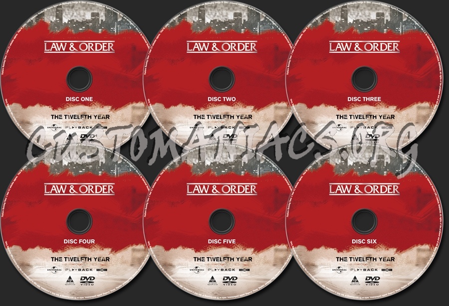Law & Order Season 12 dvd label