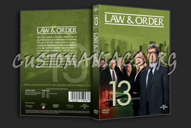 Law & Order Season 13 dvd cover