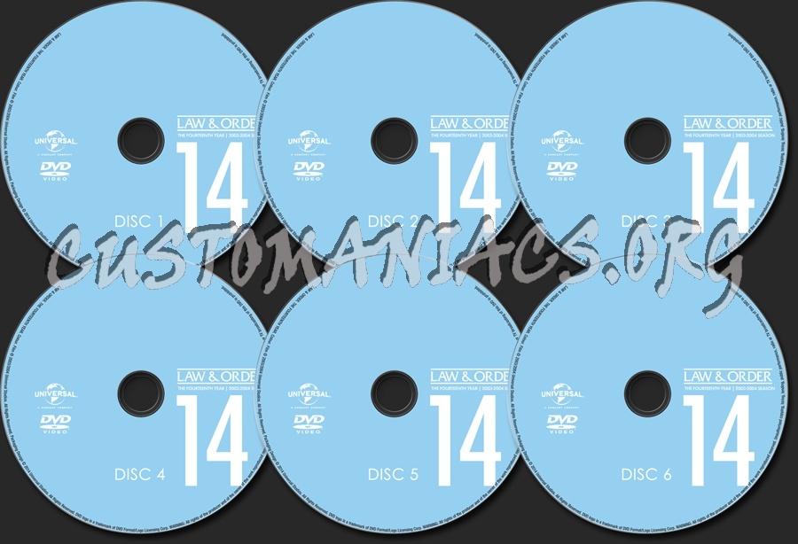 Law & Order Season 14 dvd label