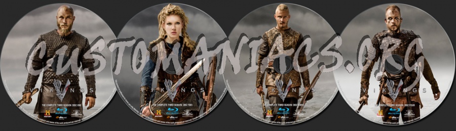 Vikings Season 3 blu-ray label