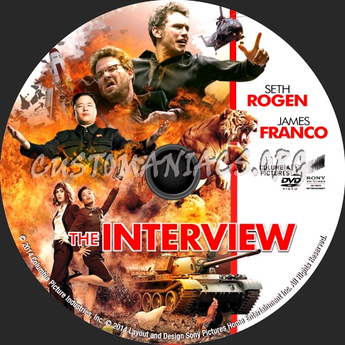 The Interview (2014) dvd label