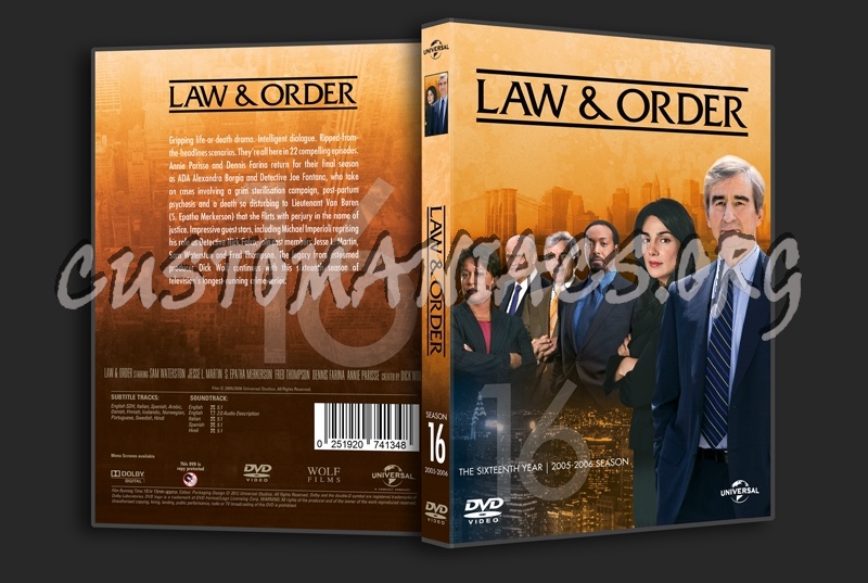 Law & Order Season 16 dvd cover