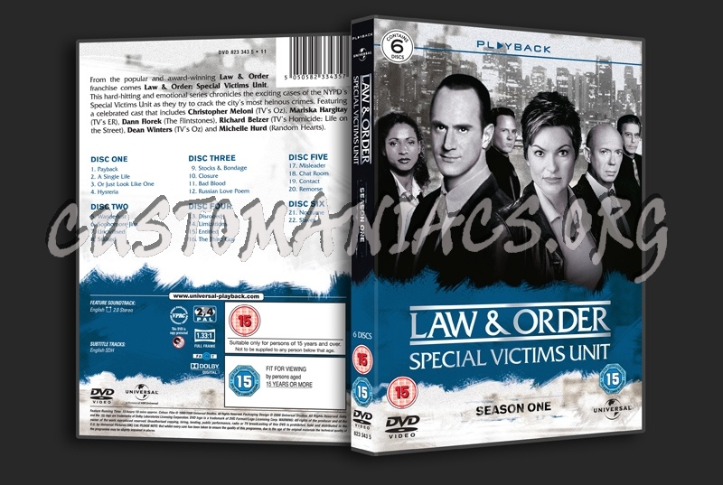 Law & Order Special Victims Unit Season 1 dvd cover