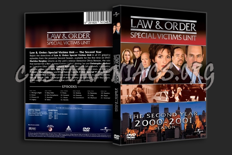 Law & Order Special Victims Unit Season 2 dvd cover