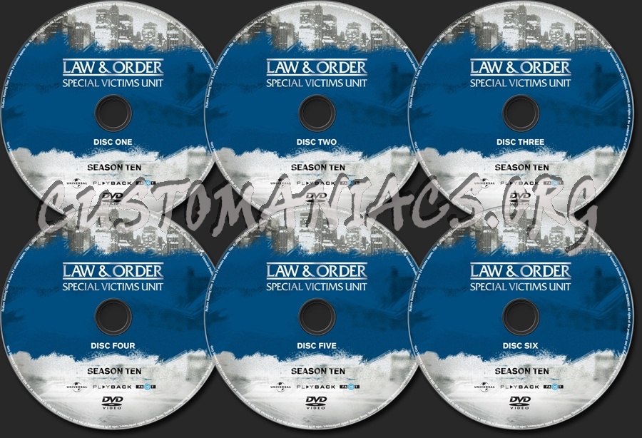 Law & Order Special Victims Unit Season 10 dvd label