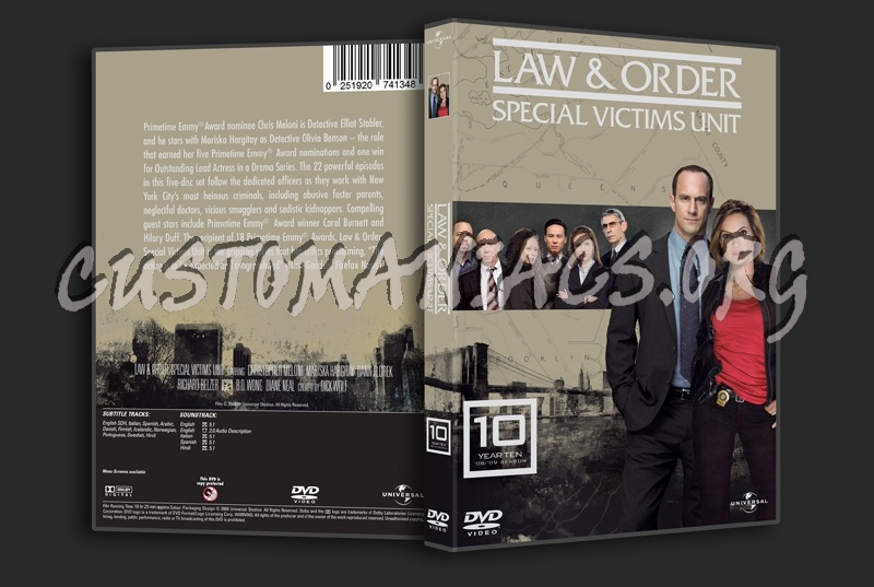 Law & Order Special Victims Unit Season 10 dvd cover