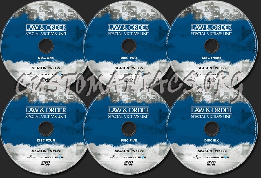Law & Order Special Victims Unit Season 12 dvd label