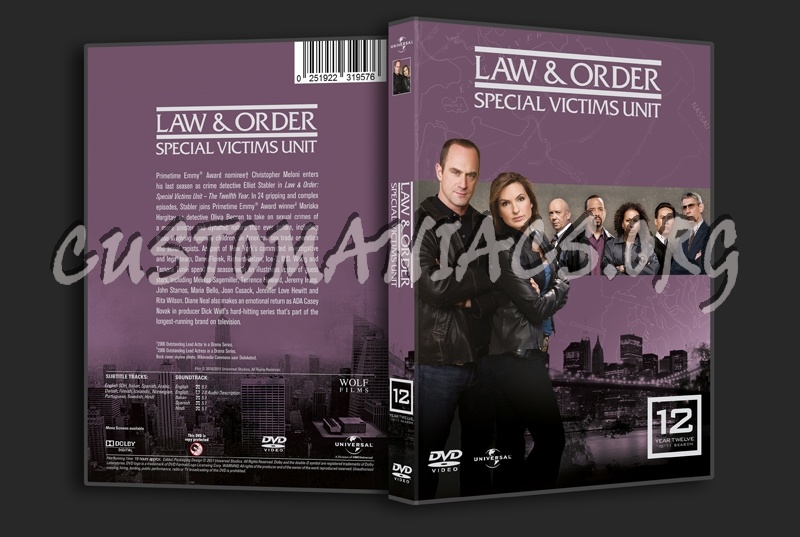 Law & Order Special Victims Unit Season 12 dvd cover