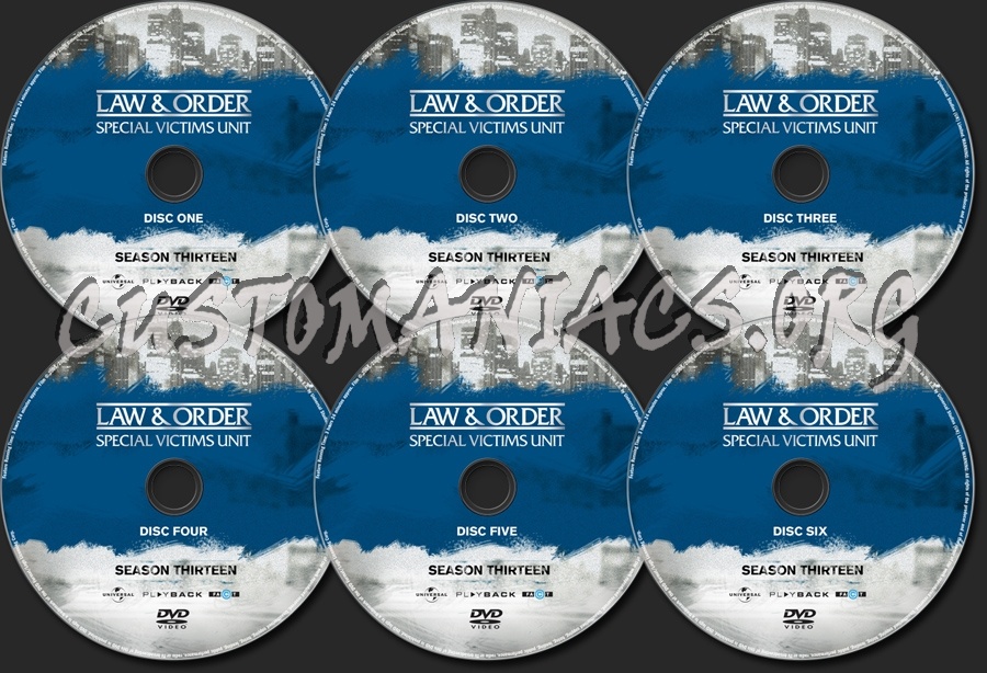Law & Order Special Victims Unit Season 13 dvd label