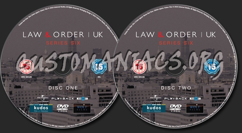 Law & Order UK Series 6 dvd label