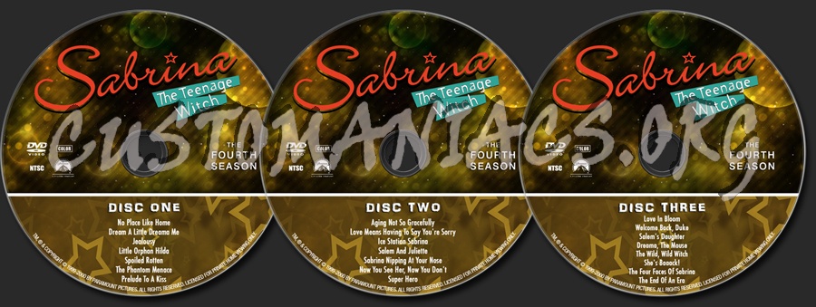 Sabrina The Teenage Witch - The Fourth Season dvd label